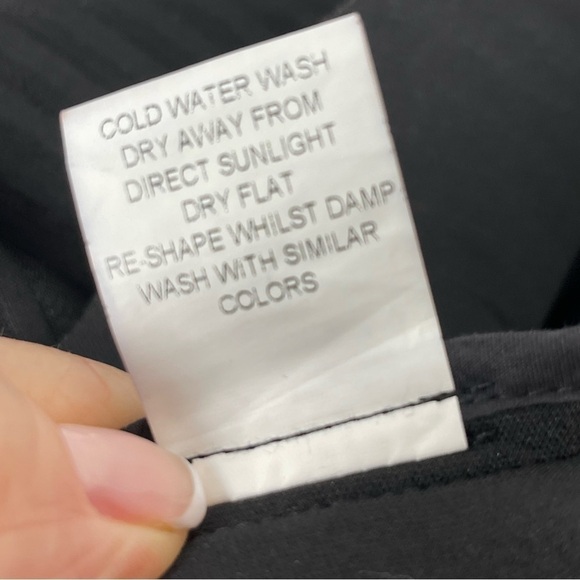 FOR HER NYC Women’s Black Structured Peplum Top Asymmetrical Hem Goth Emo Size M - Picture 8 of 8